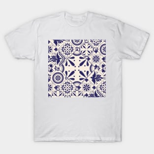 Mexican Talavera Tiles Pattern by Akbaly T-Shirt